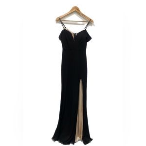 City Studios Black Off-The-Shoulder Gown